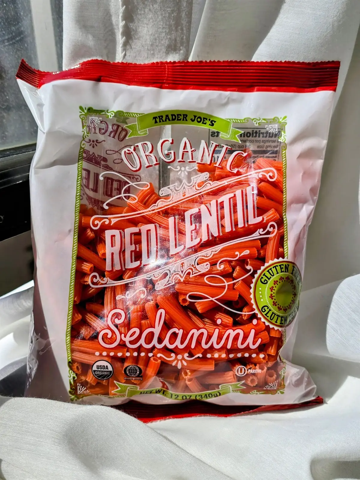 Trader Joe's Organic Red Lentil Sedanini — Manhattan
